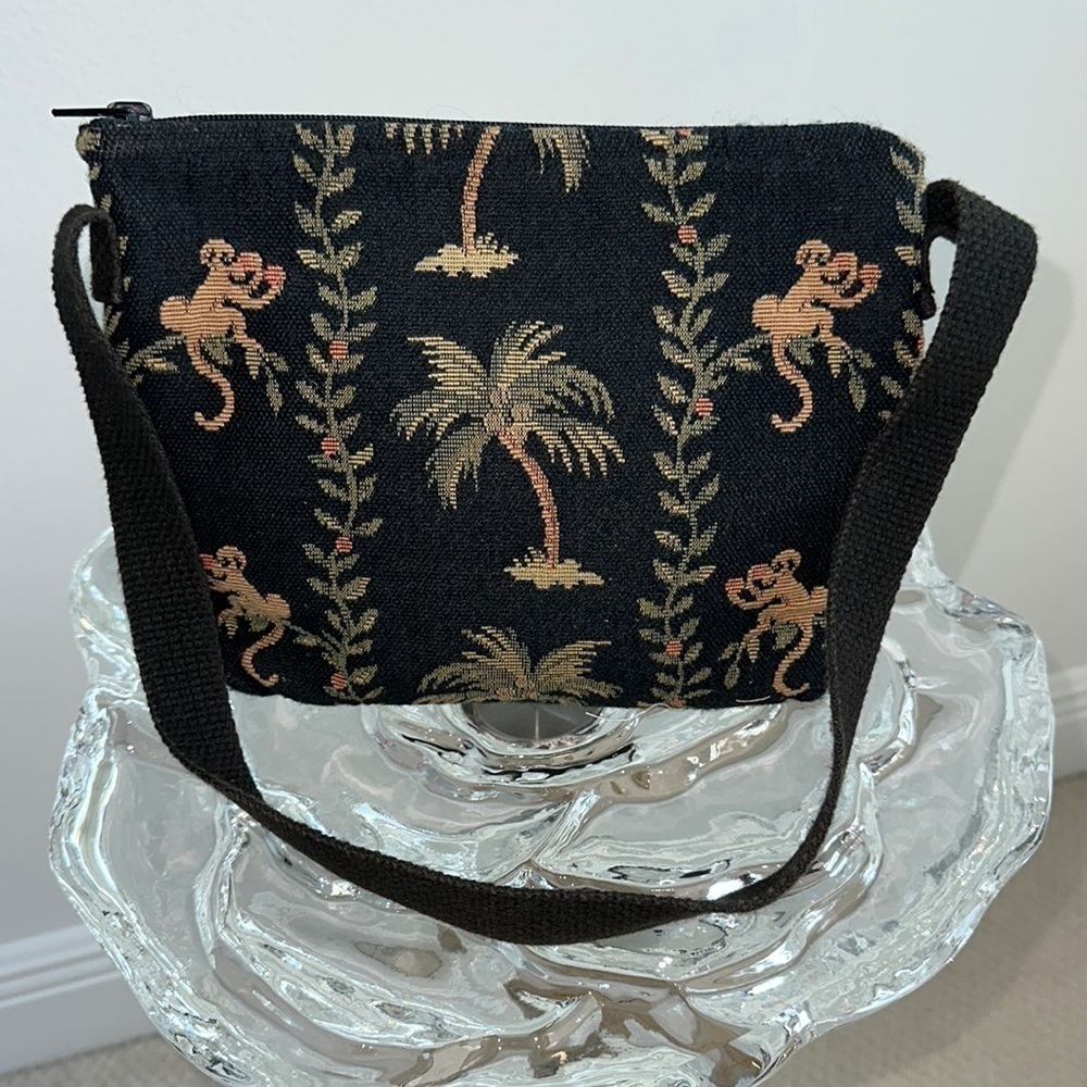 Doodle Bags - monkey  tapestry design shoulder bag.